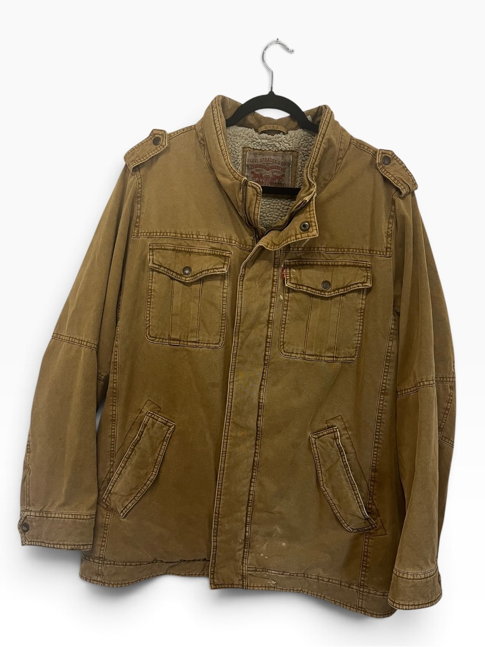 Levi's | Mens Brown Heavy Winter Work Barn Chore Jacket Lined XLT